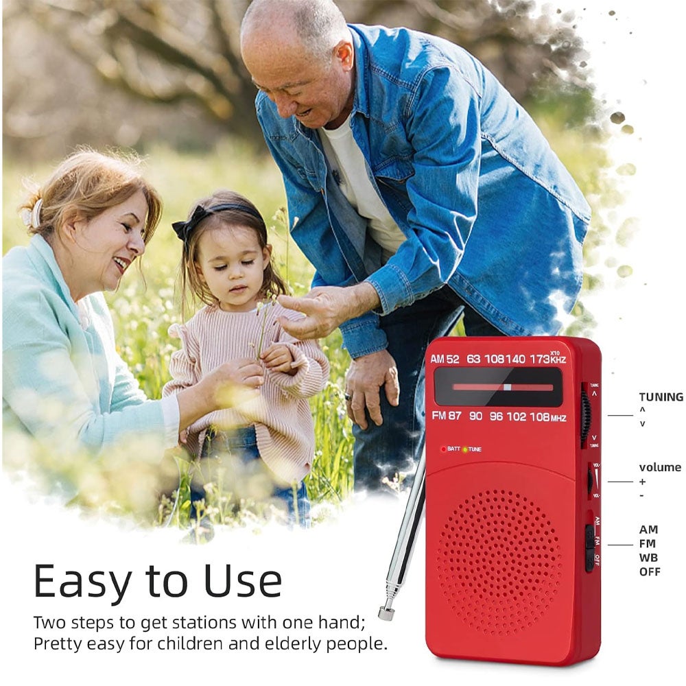 Mini Radio Portatile Fm, Radio Con Cuffie Stereo E Registrazione, Alimentazione A Batteria Ricaricabile (no AM