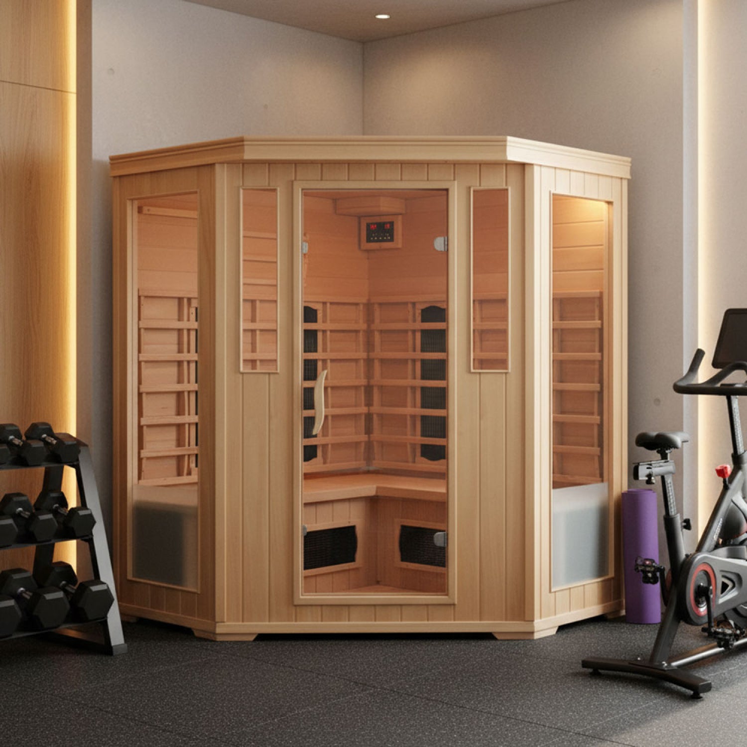 Cabine de sauna luxe infrarouge 3-4 places NARVIK - 3