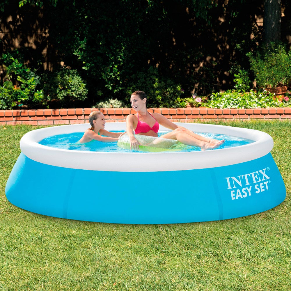 Intex Piscina Easy Set Con Forma De Ballena - Redonda De 183x51 Cm Y 880 Litros - Montaje En 10 Minutos, Lona SuperTough Antipinchazos - Para Niños +3 Años (Depuradora No Incluida)