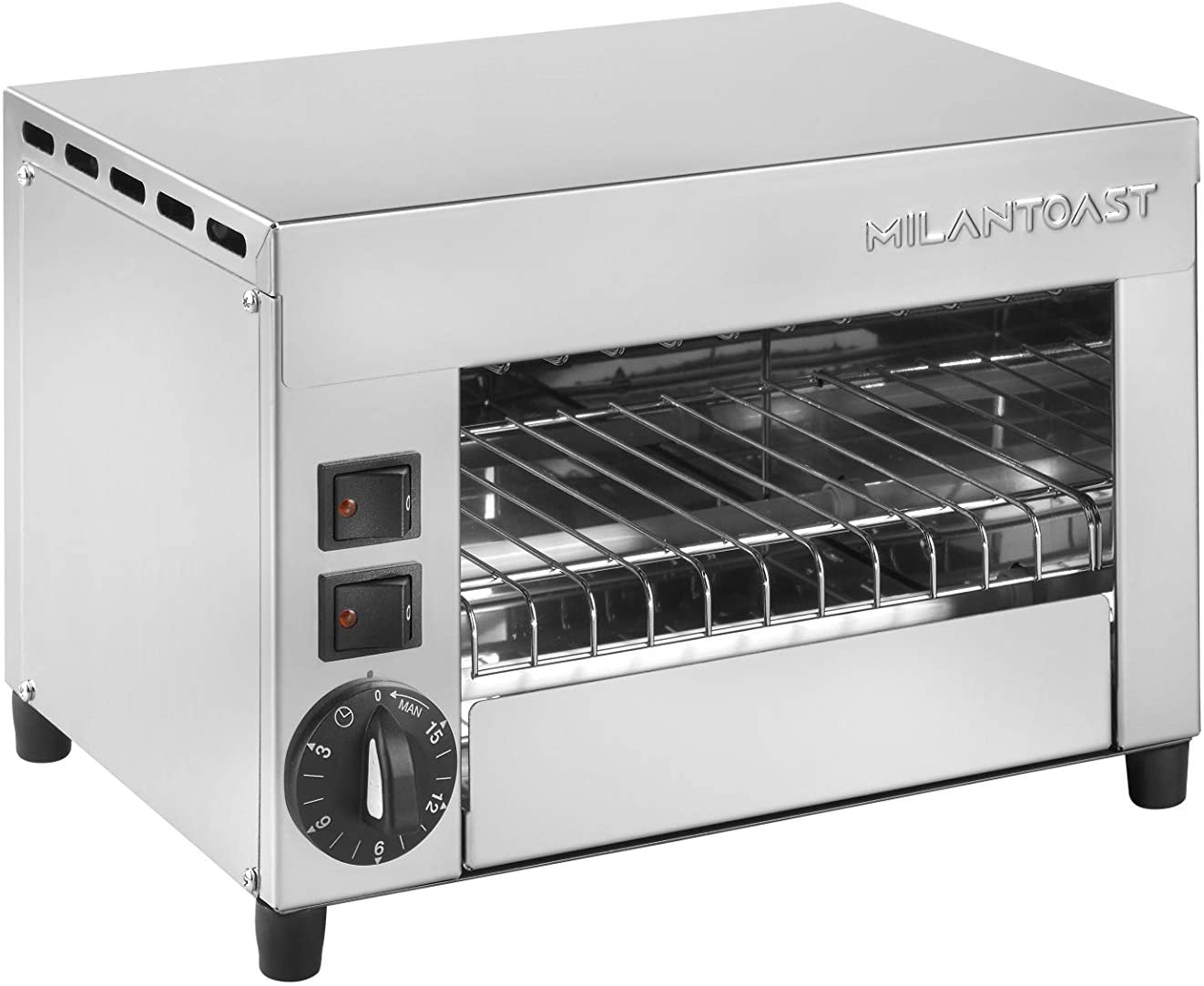 Horno snacker de calentamiento rápido - 2 pinzas milantoast