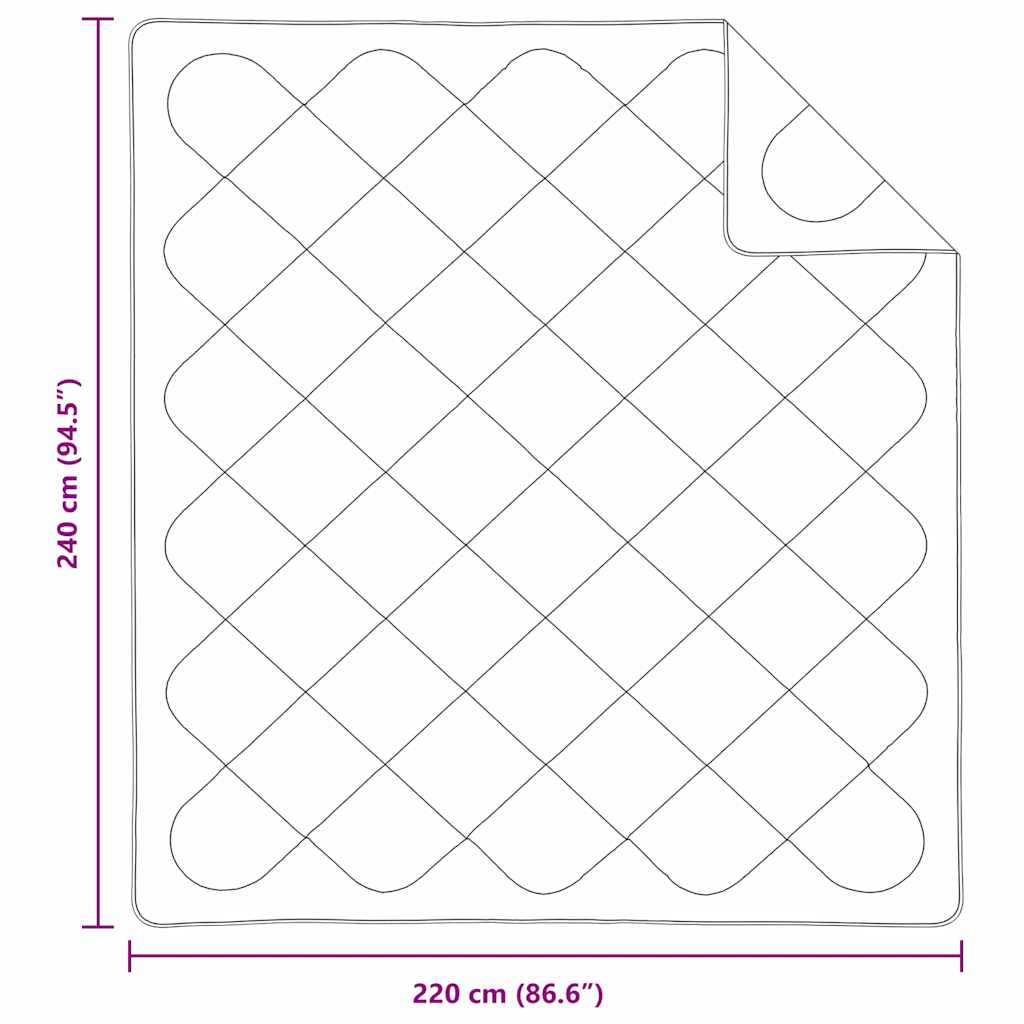 Couettes & Duvets Blanc 240 x 220 cm Microfibre - 8