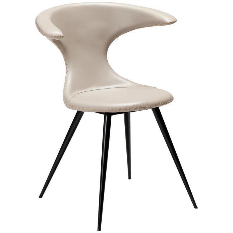 Flair Dan-Form krzesło stołowe PU skóra sztuczna jasnoszary.