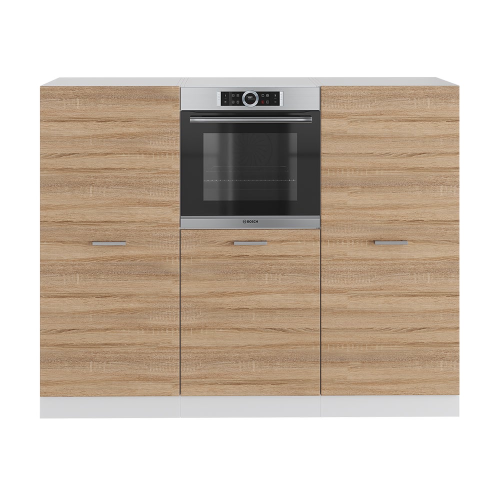 Vicco Blok kuchenny R-Line, Sonoma/Biały, 180 cm bez blatu roboczego