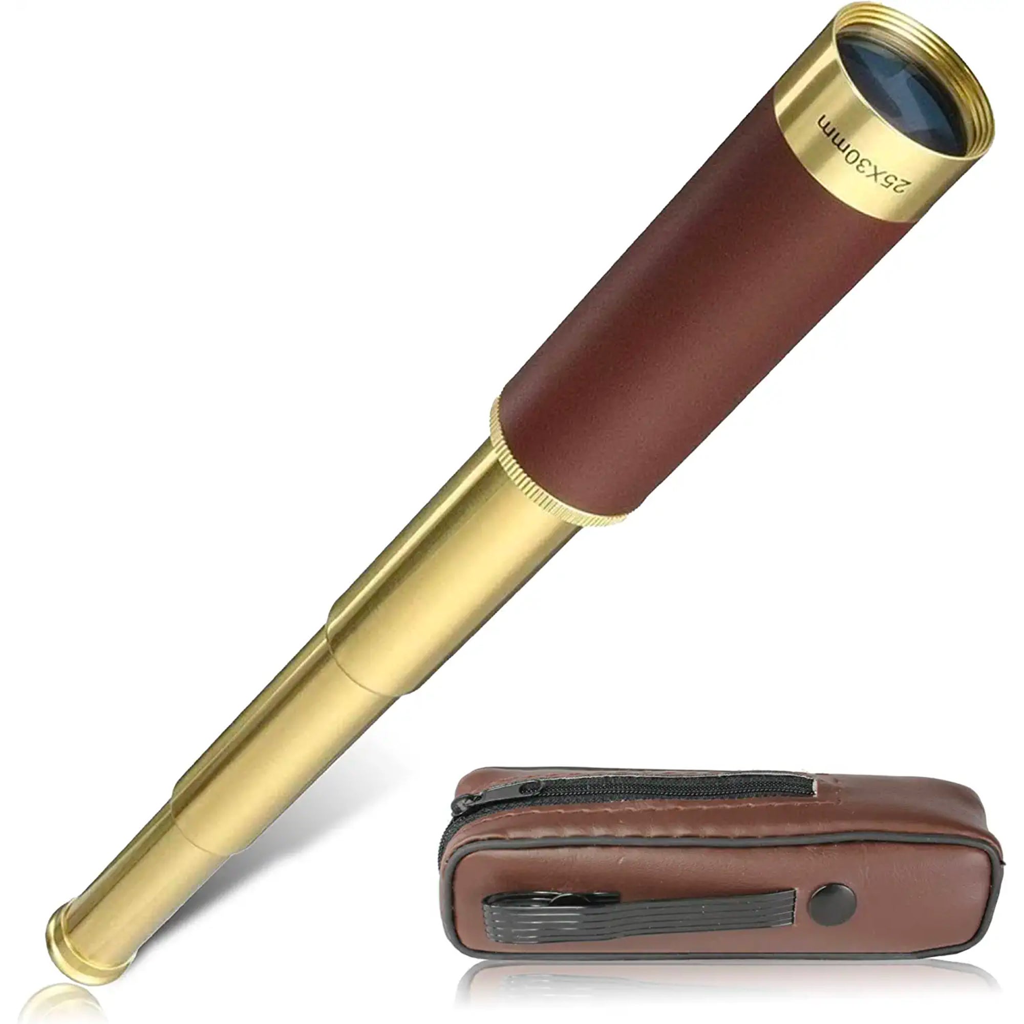 Mirino Telescopico Per Fucile 30mm - Anello Alto Per Guida 20mm, Acciaio Pressato Nero - Foto 2