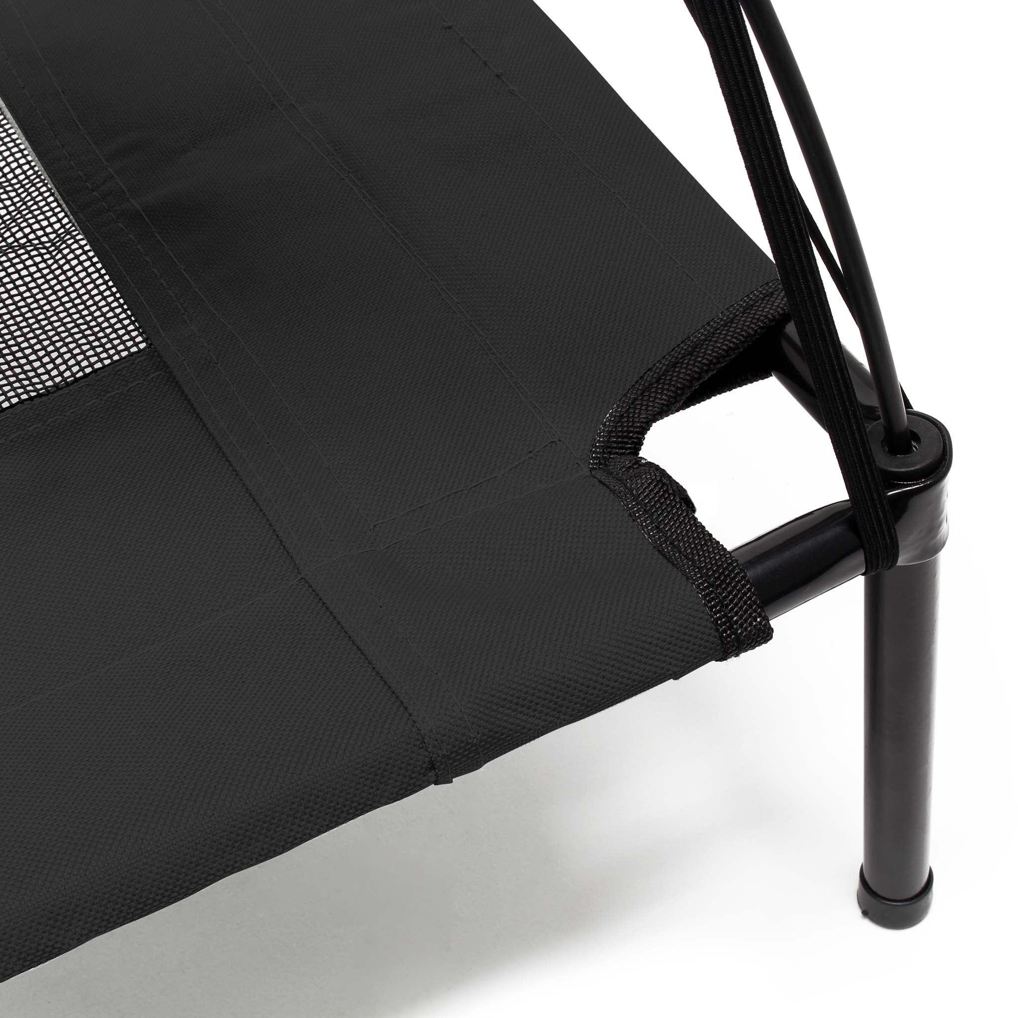 Transat pour chiens et chats avec Toit – couleur Noire – S / 60 x 45 x 50 cm – 15 kg max – en tissu Oxford – Lit de camp relaxant surélevé… Wiltec - 3
