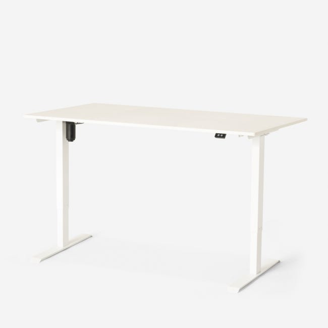 Scrivania Elettrica Regolabile In Altezza - Con Memoria E Gancio, Bianco - Foto 3