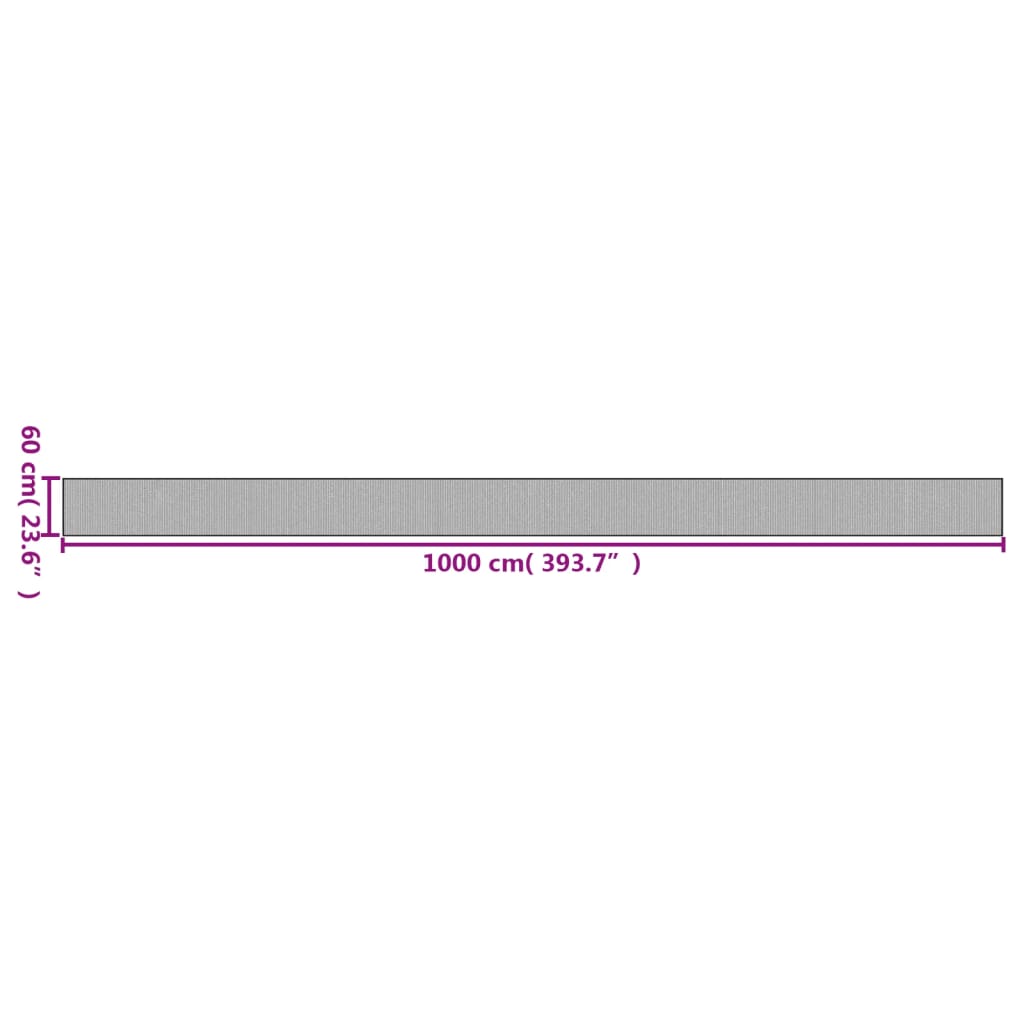Tapis rectangulaire marron 60x1000 bambou - 8