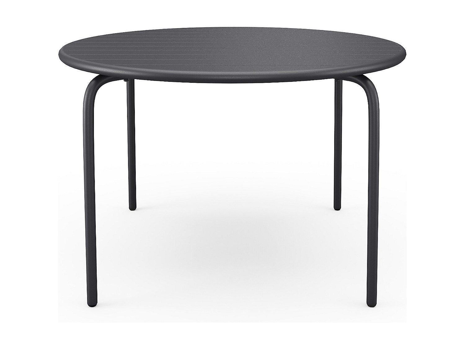 Okrągły metalowy stół ogrodowy śr.110cm - Ciemnoszary - MIRMANDE