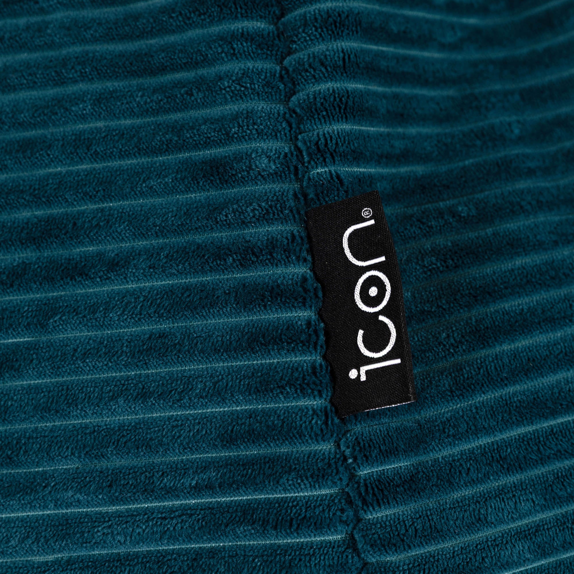 Pouf poire enfant Icon à dossier haut velours côtelé bleu canard, 65x65cm Oeko-Tex® - 6