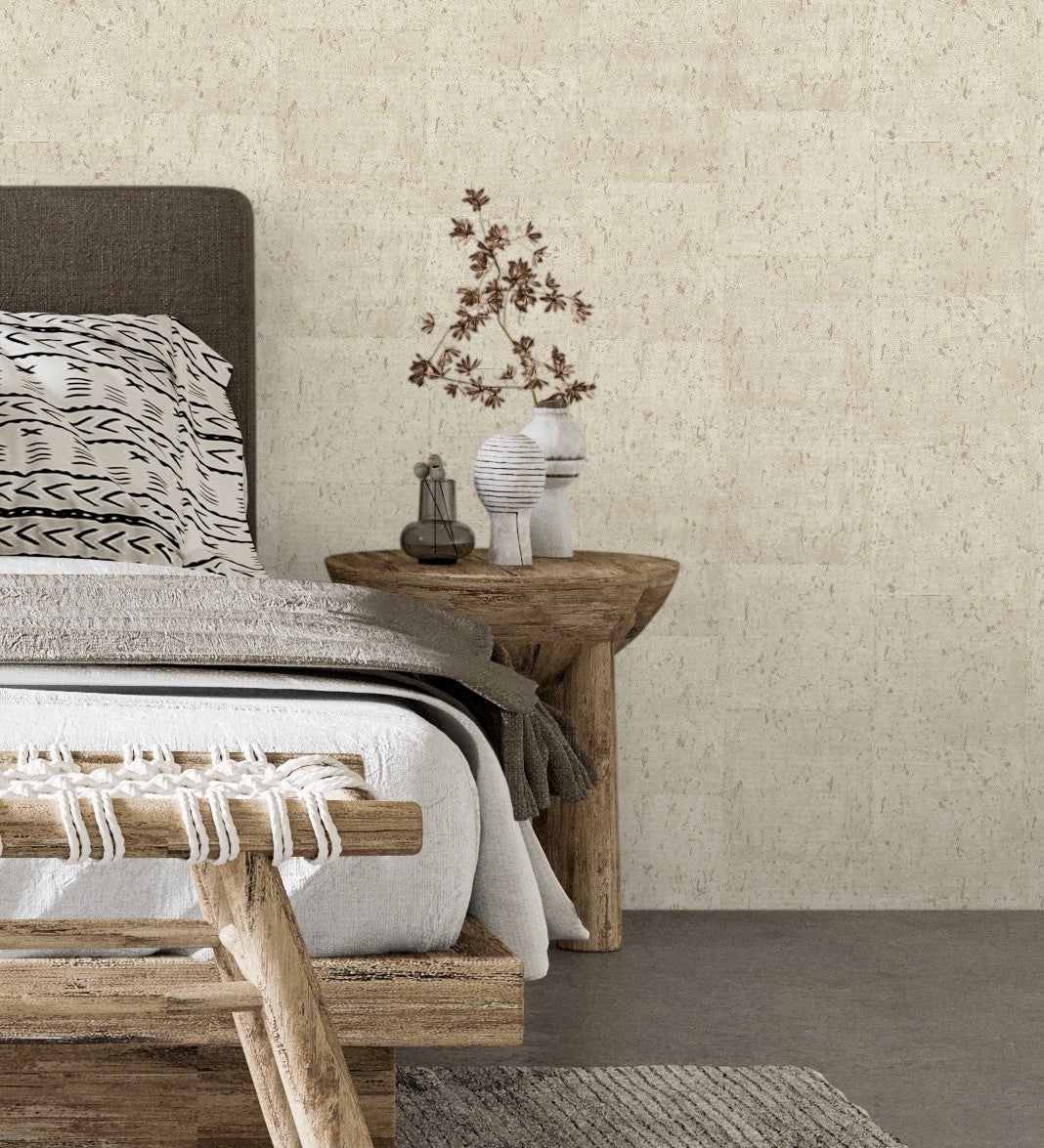 Papel pintado vinílico ecológico lavable minitablas de corcho textura en relieve - padova 679362 de gaulan - rollo de 10 m x 0,53 m