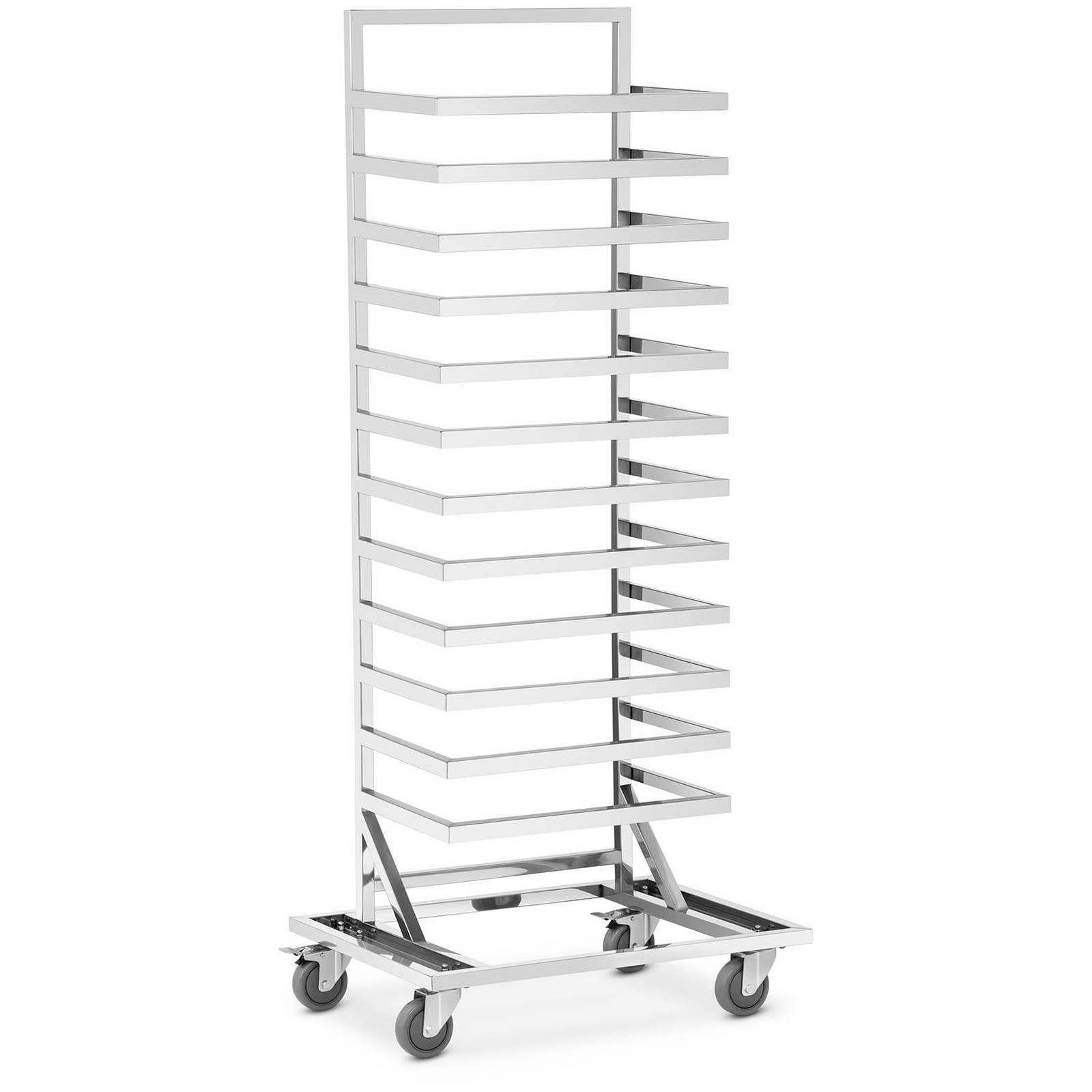 VidaXL Carrello Portateglie In Acciaio Con 12 Contenitori GN - Rastrelliera Per Vassoi, Ideale Per Panifici E Cucine - Foto 10