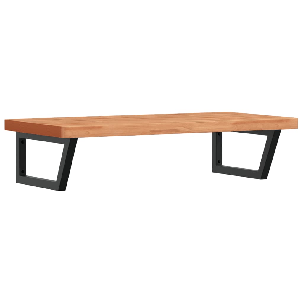 Maison Exclusive - Ripiano a Parete per Lavabo in Acciaio e Massello di Faggio - 2