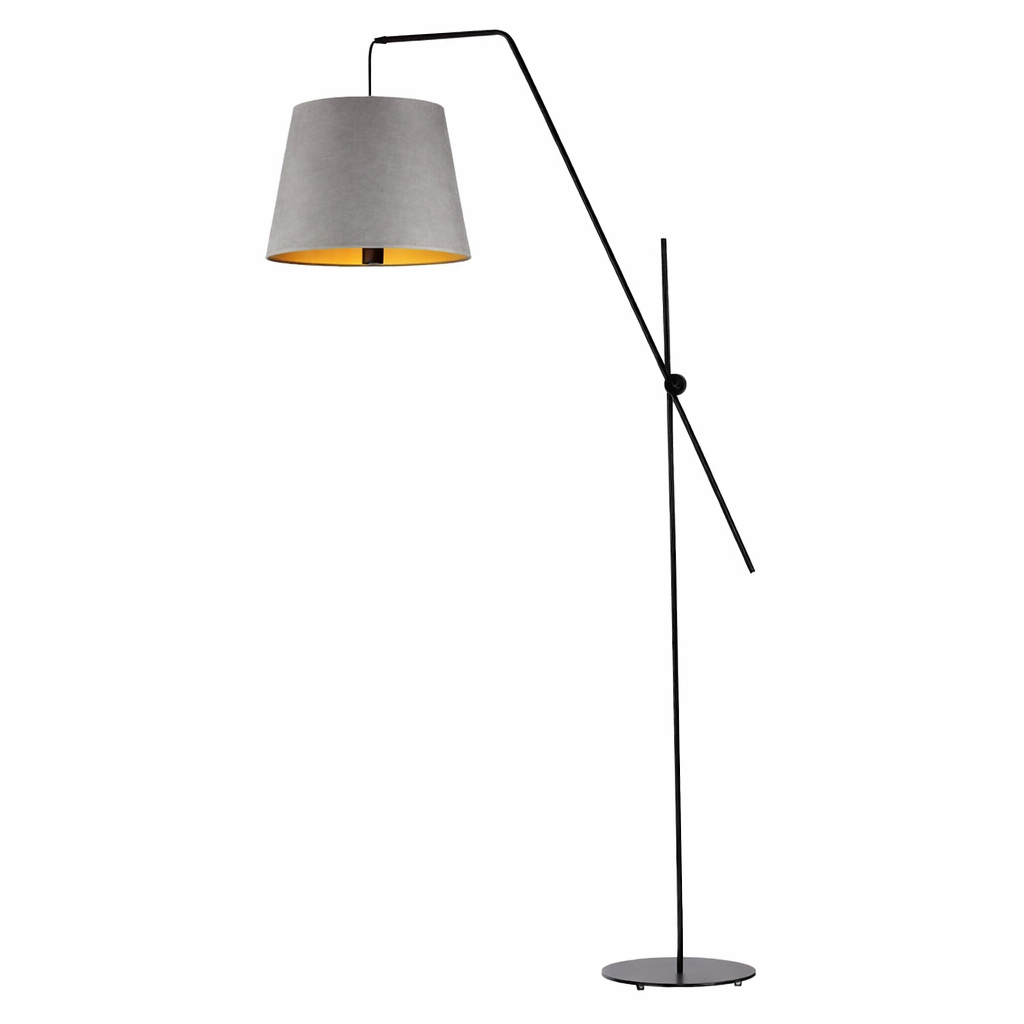 Lampa stojąca podłogowa przegubowa regulowana z abażurem stożek MODERN