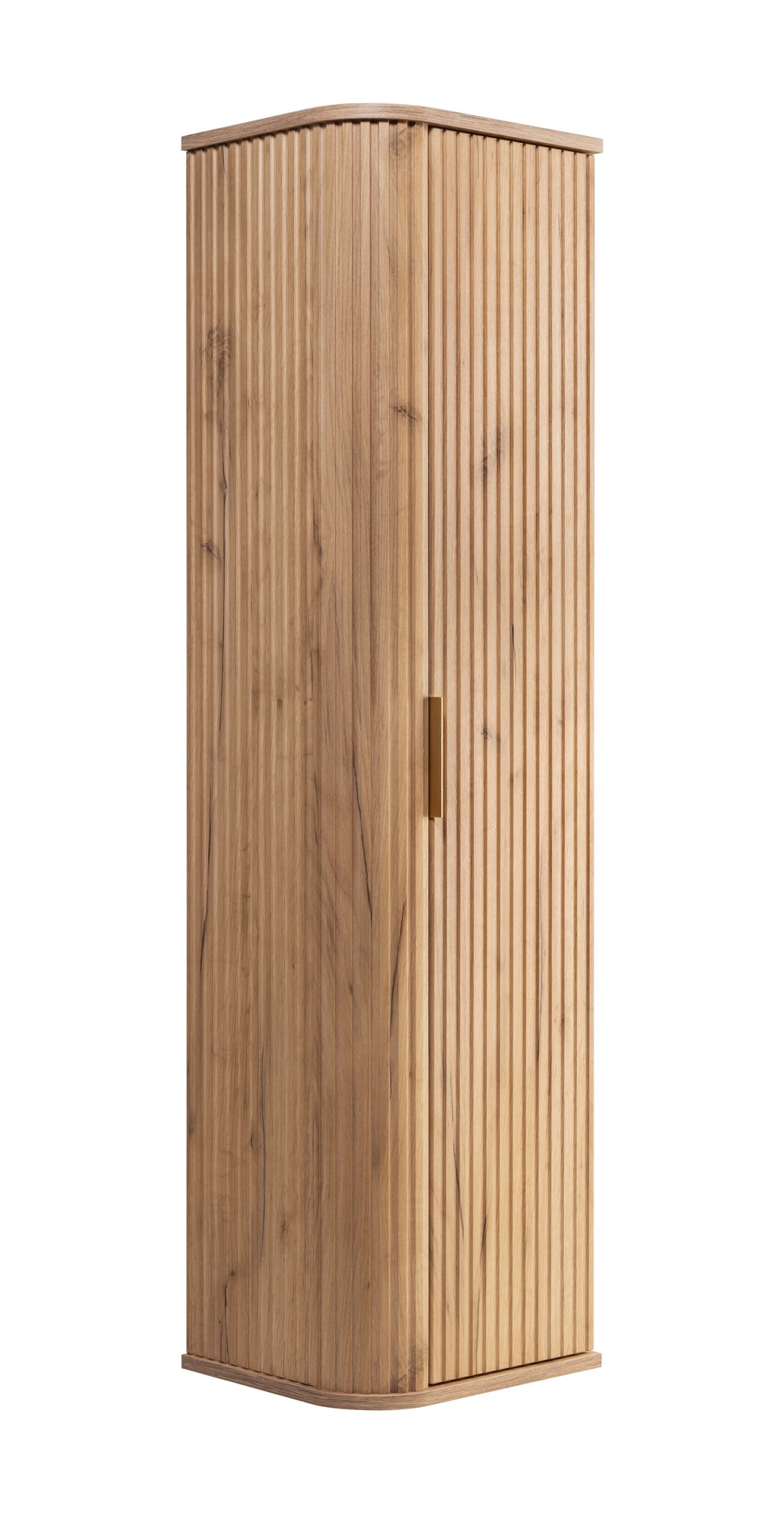 Słupek łazienowy GLAMOUR 35 x 139 cm dąb craft wiszący ryflowany 2 kolory uchwytów