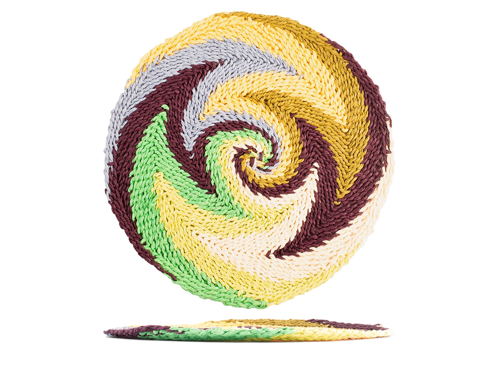 Le Jardin Des Cigales - Set Tavola Rotondo In Fibra Di Carta, 38 Cm, Colore Viola, 100% Carta - 5
