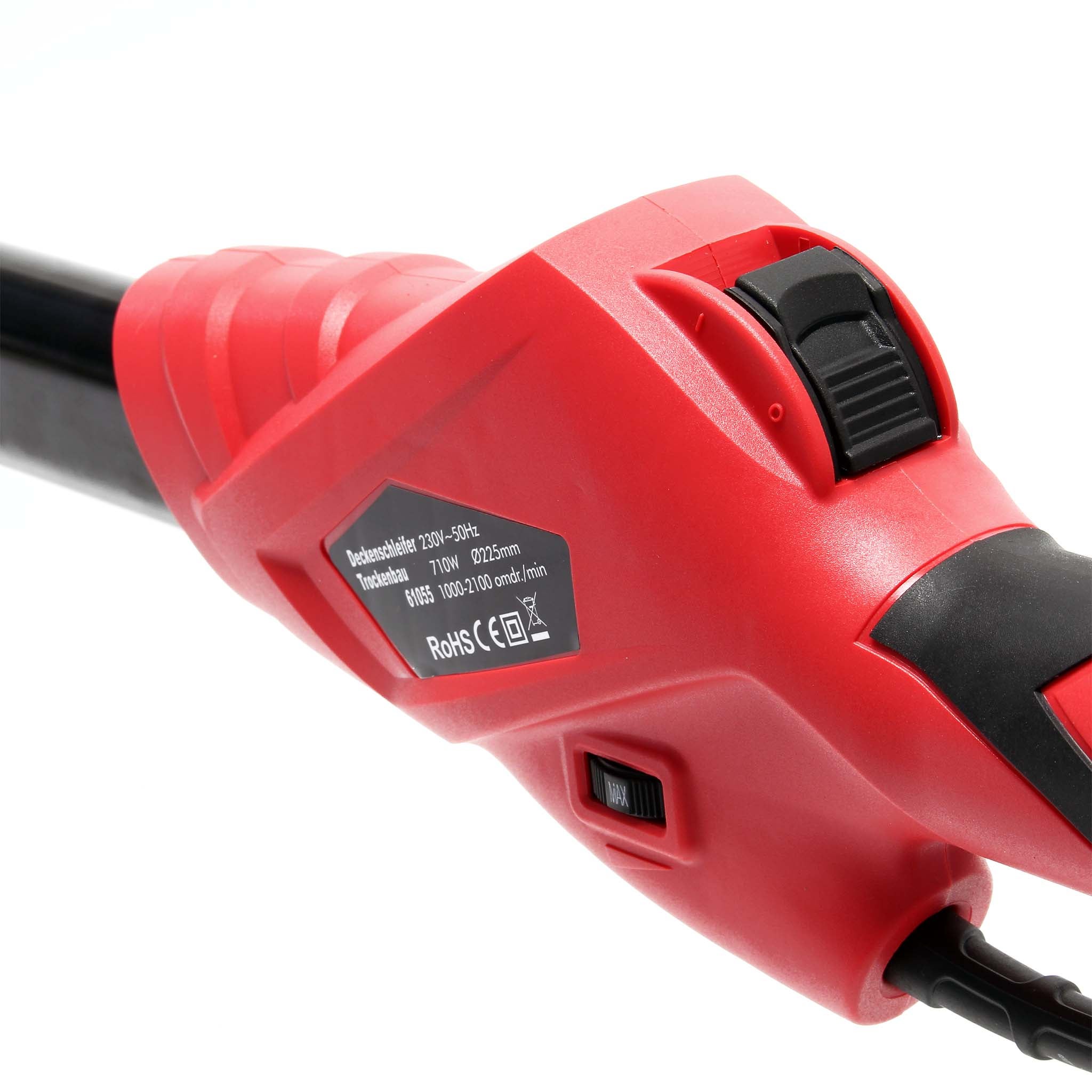 Ponceuse de plafond girafe - 710 W - avec Ø Disque de meulage 225 mm / Tige télescopique / 12 disques de ponçage - pour Affûtage Lissage… Wiltec - 6