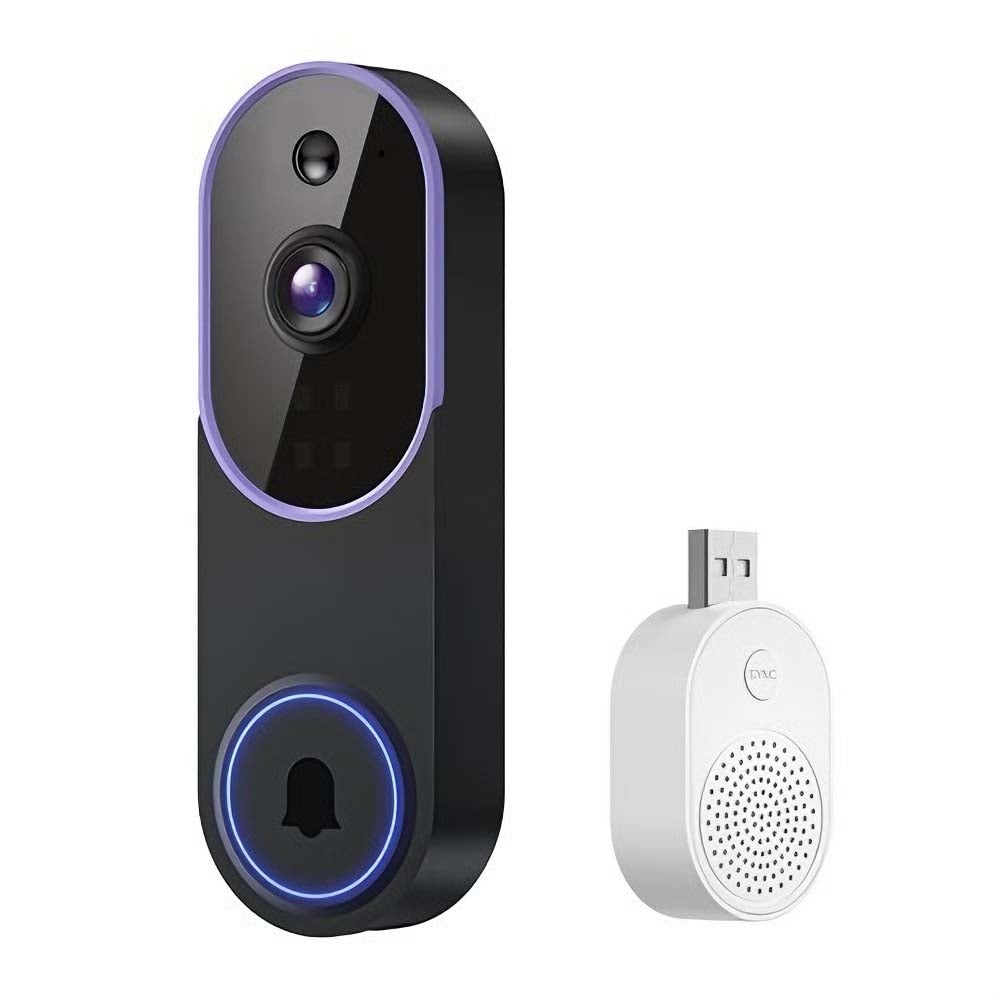 AULEDIO Pack 2 timbres de video inalámbricos 1080P con detección humana ...