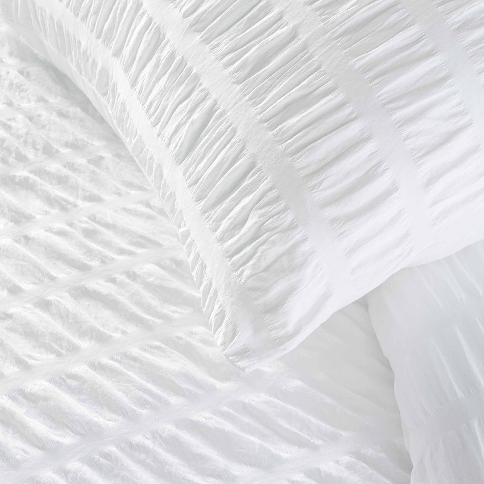 Parure de lit 3 pièces en microfibre - Blanc - 240x220 cm - 2