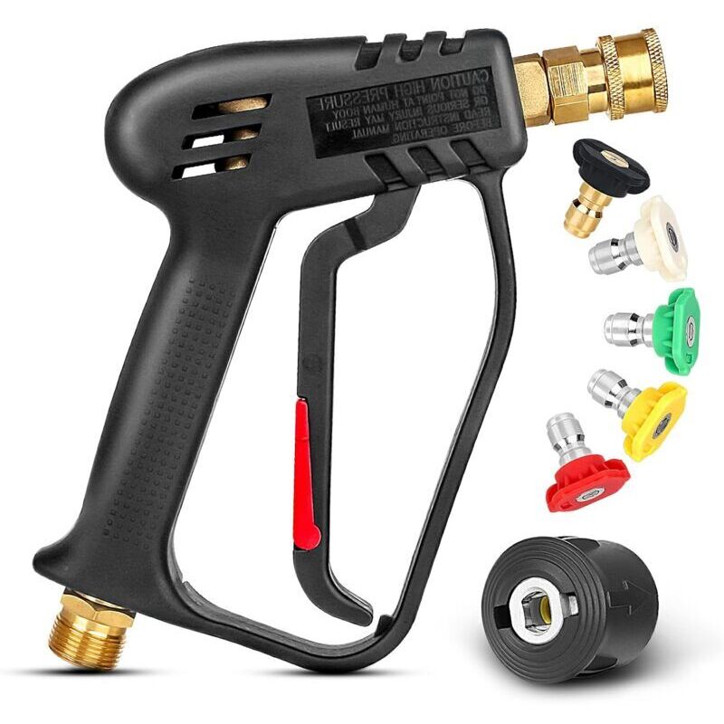 Pistol de înaltă presiune de 4000 PSI cu 5 duze, conexiune rapidă de 1/4