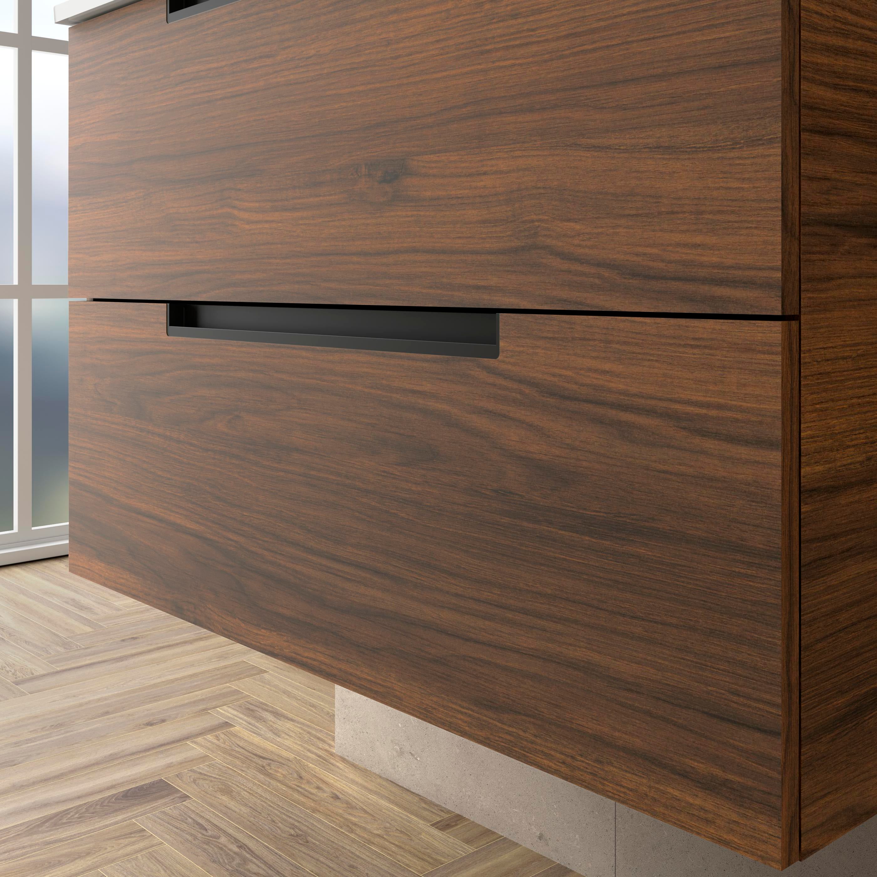 Mueble de Baño LENI Nogal 70cm 2 cajones Lavabo 1 poza Porcelana ...
