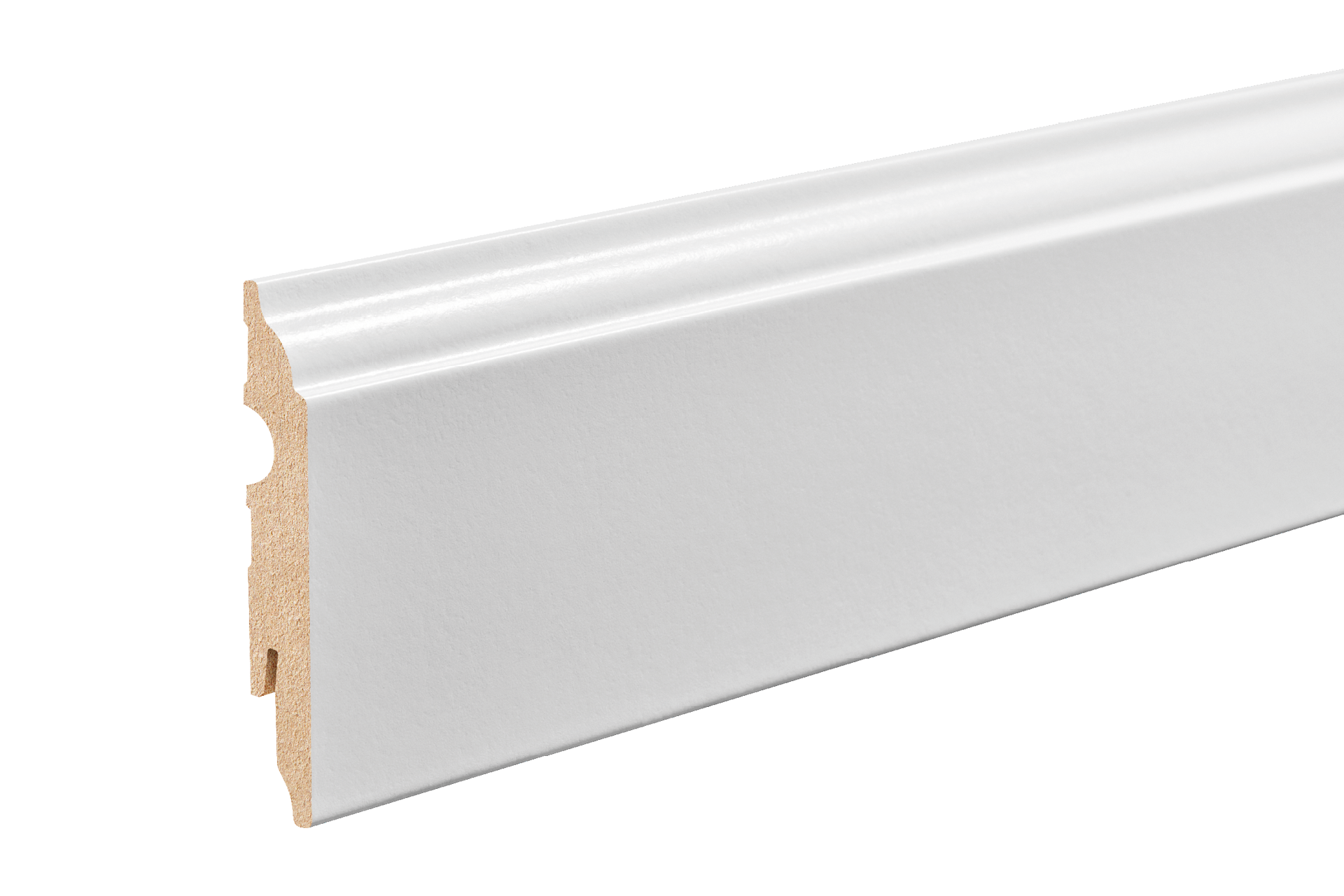 Listwa przypodłogowa MDF 82x13mm Cezar Biały RAL9003 Lakier Półmat 2,20m