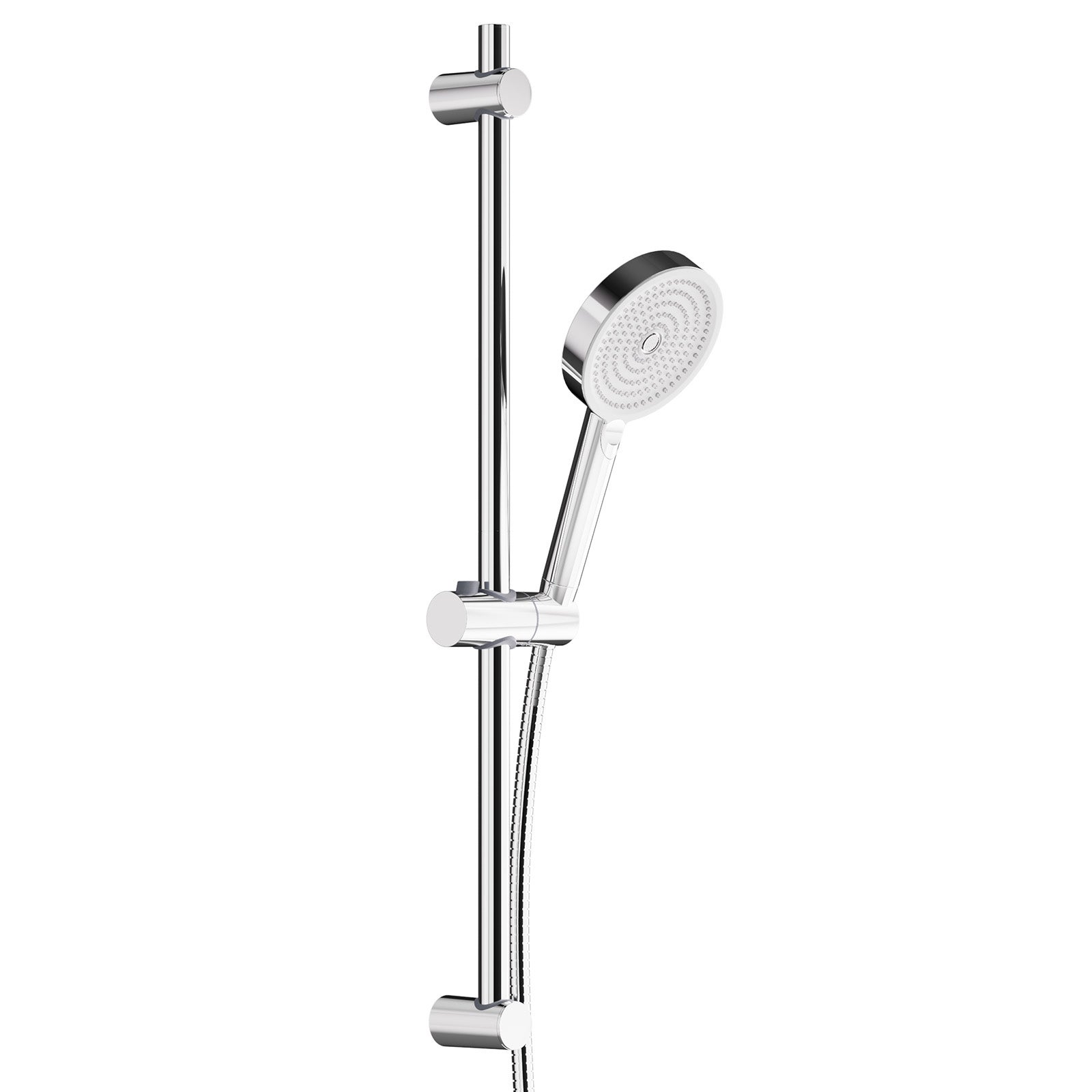 Barre de Douche 71cm en Acier Inoxydable,Barre de Douche avec Support Pommeau de Douche et Support de Douche Muraux Réglable Variables,Chromé - 6