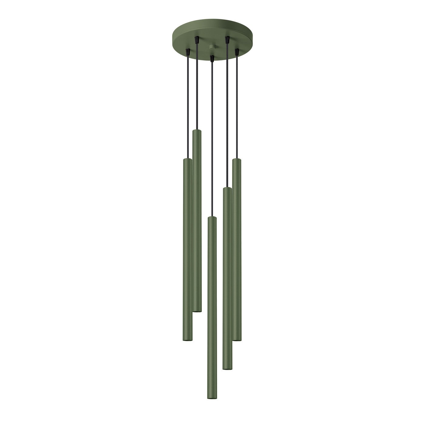 Lampa wisząca Pastelo zielony oliwkowy 5xG9x8W nowoczesna wym: 104 x 25 x 25 cm metal Sollux Lighting