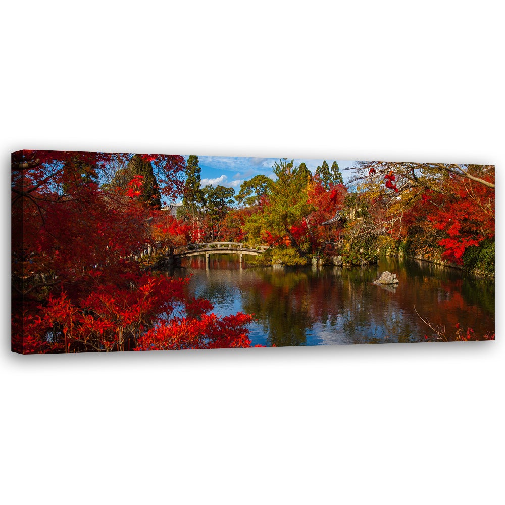 Obraz na płótnie, Japoński ogród natura 150x50