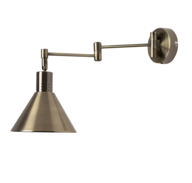 Kinkiet ścienny Copenhagen mosiądz-złoty 1xE14x40W ruchome ramię wym: 17 x 14 x 37 cm metal IP20 Candellux