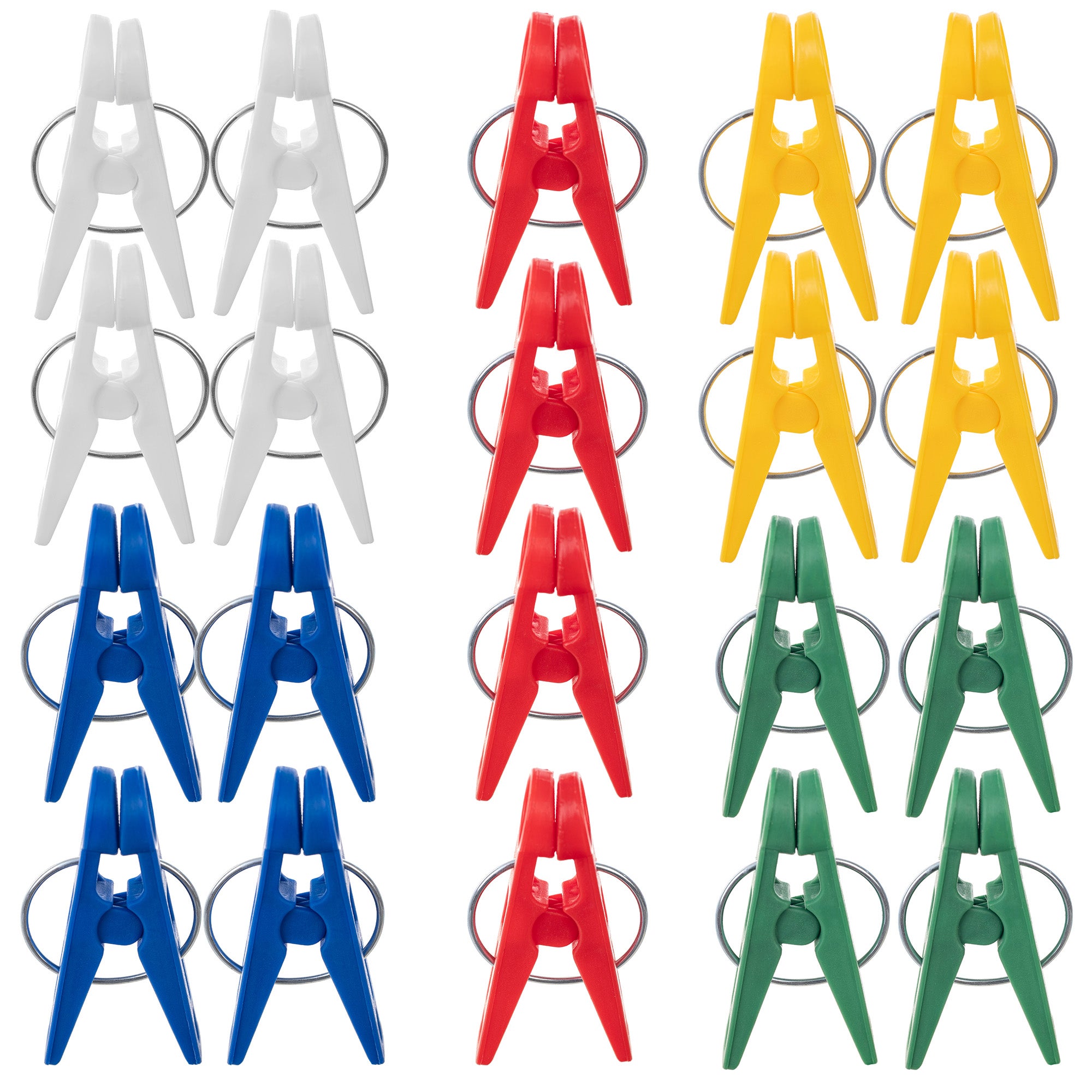 KLAMERKI DO PRANIA SPINACZE NA BIELIZNĘ PRANIE ŻABKI KOLOROWE OKRĄGŁE 20szt