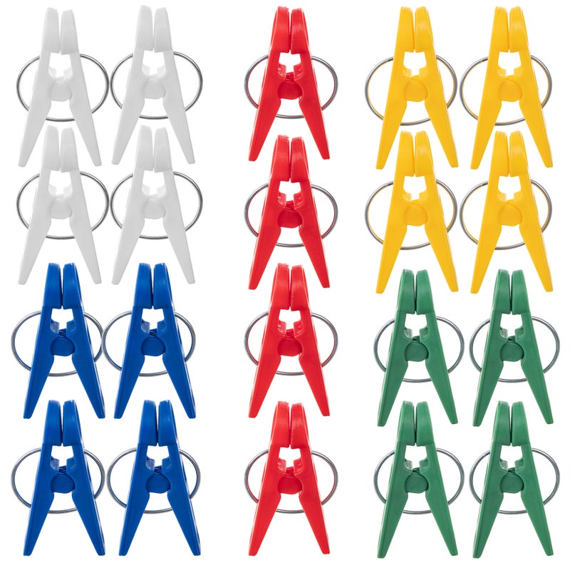 KLAMERKI DO PRANIA SPINACZE NA BIELIZNĘ PRANIE ŻABKI KOLOROWE OKRĄGŁE 20szt