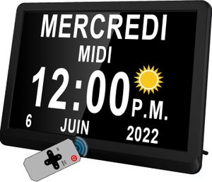Calendrier Perpetuel 8 LCD Horloge Numérique Calendrier Avec Date, Jour Et Heure Horloge Alzheimer Pour Les Seniorscest Pour Les Parents Blanc 82185938 Horloge Calendrier Numérique