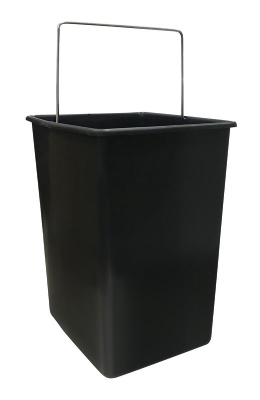 Confezione Da 2 Pattumiere Quadrate Moderne 12L - Plastica Nera Minimalista Per Bagno E Camera Con Secchio Interno