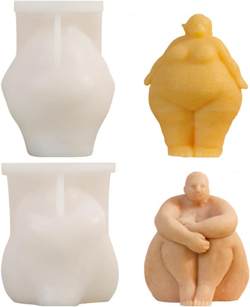 Kaxich Lot de 2 Moule Bougies Portrait Féminin, Moule à Bougie en Silicone 3D Bougie Bricolage Moule pour Fabrication de Bougies, Savon, Résine, Cupcakes, Dessert, Décoration de la Maison