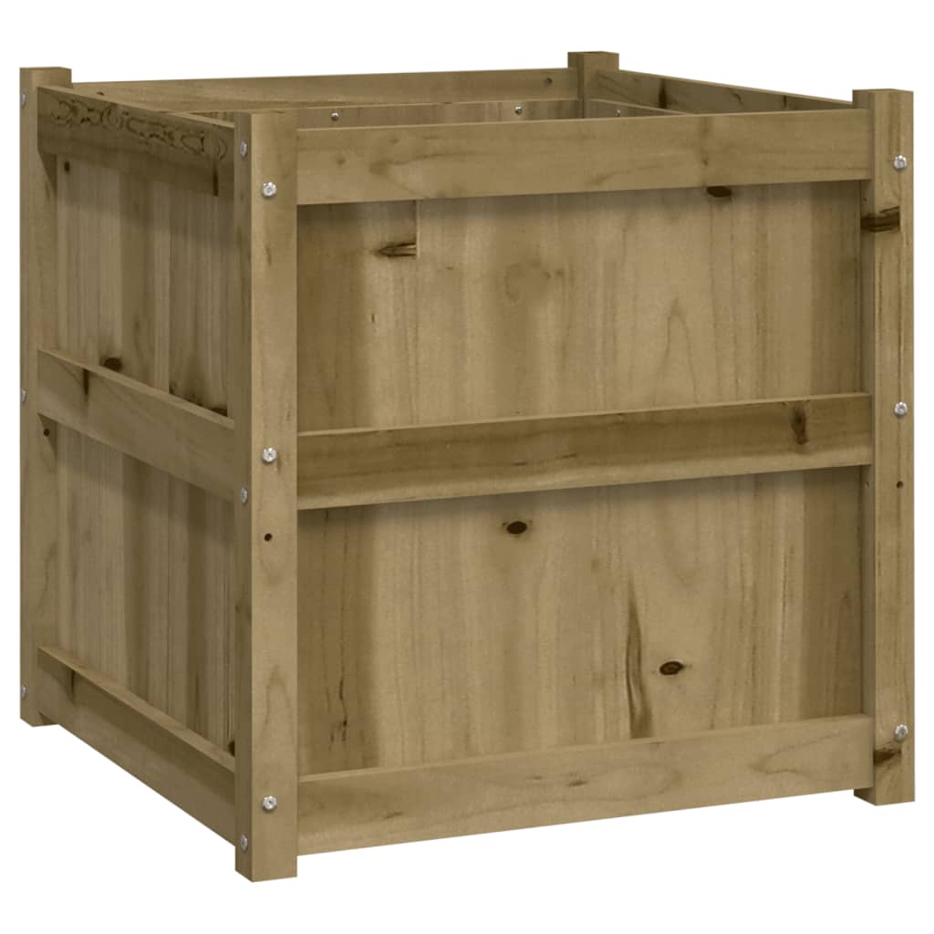 Lot de 2 Jardinières - Bac à Fleurs - Pot De Fleurs bois de pin n2214l - 7
