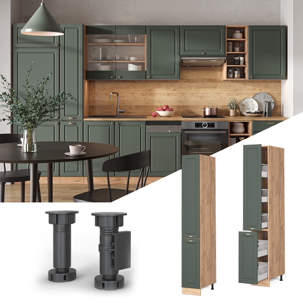 Vicco Meuble haute de cuisine Fame-Line, Vert Or Campagne, 30cm - 2