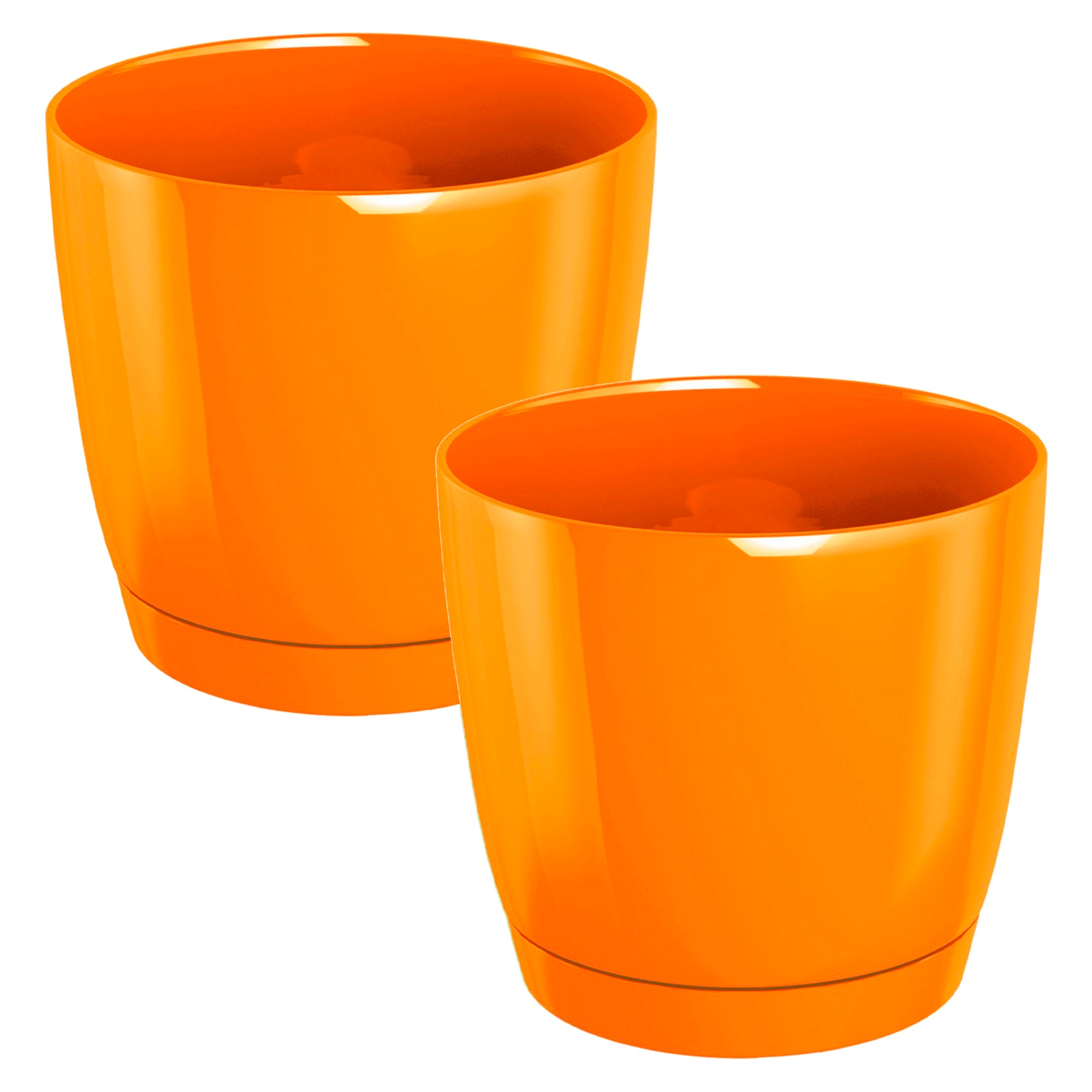 Prosperplast Coubi Vaso Rotondo In Plastica Color Crema – 28x28x26,2 Cm – Per Piante Da Interno/esterno