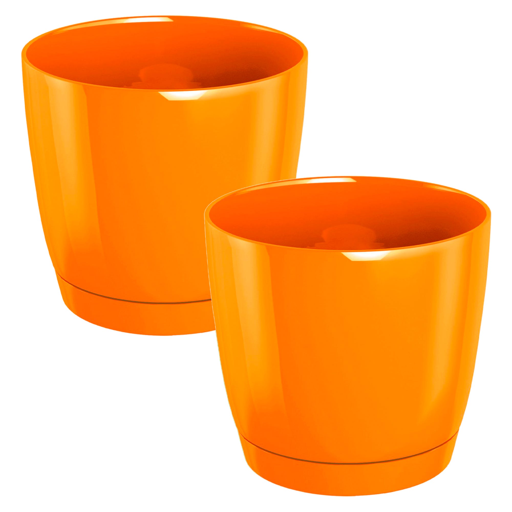 Prosperplast Coubi Vaso Rotondo In Plastica Color Crema – 28x28x26,2 Cm – Per Piante Da Interno/esterno