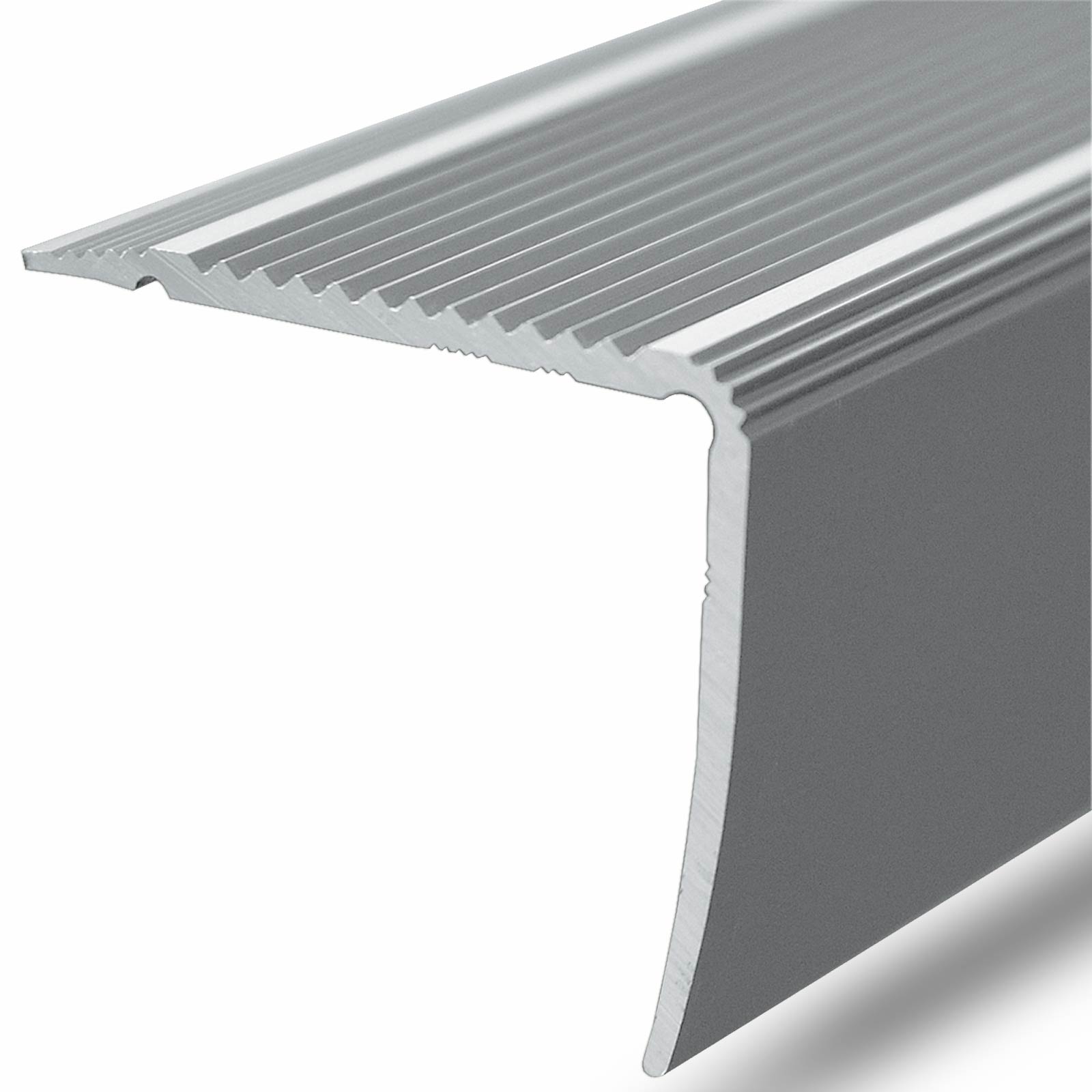 Seuil d'escalier Pré-percé, Forme: L 30 x 20 mm, Longueur: 90 cm, Argent - 2