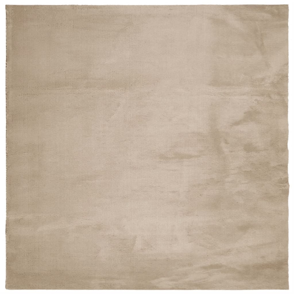 Tapis HUARTE à poils courts doux et lavable sable 200x200 cm - 2