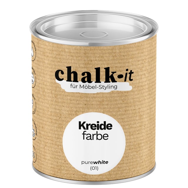 Peinture à la craie CHALK-IT (01) Pure White 0,125L