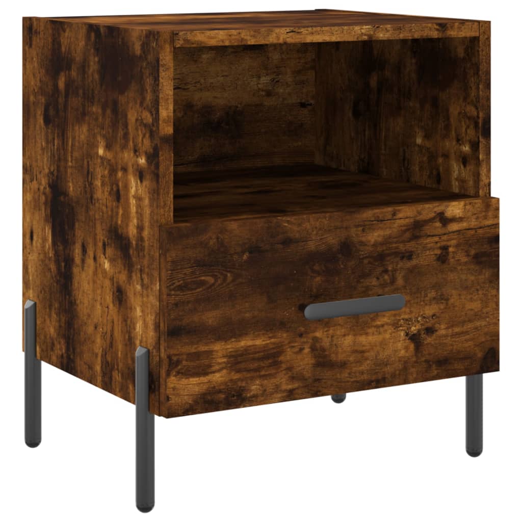 Lot de 2 Tables de chevet，Table d'appoint, Table de nuit pour Salon Chambre chêne fumé 40x35x47,5cm bois d’ingénierie679310 - 6
