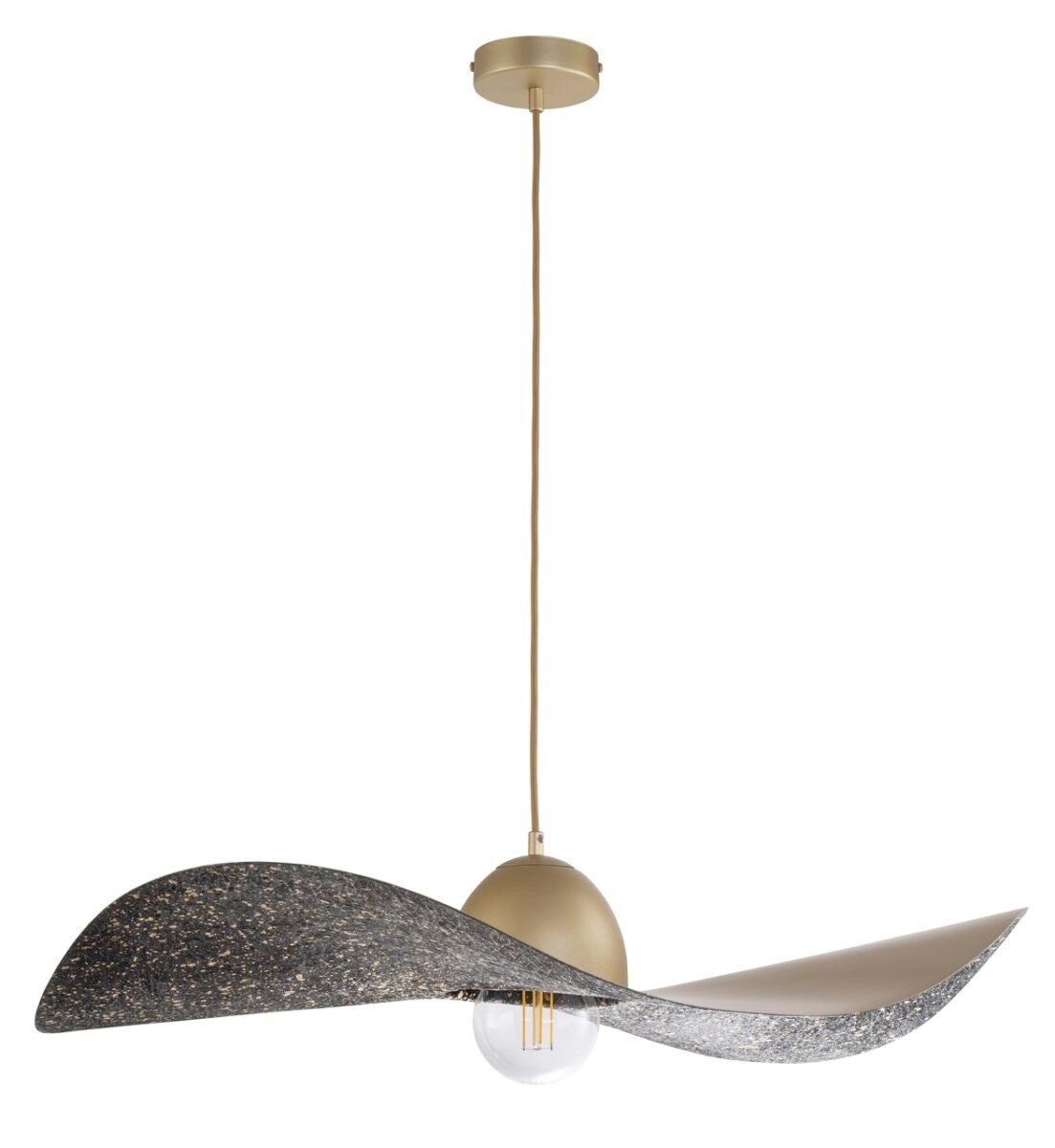 Lampa wisząca Kapello złoto-czarna 1xE27x15W dekoracyjna wym: 80 x 76 x 76 cm metal SIGMA