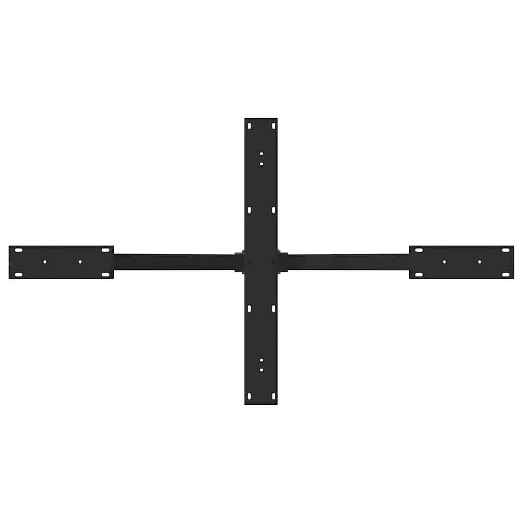 Perna de mesa de jantar preta em forma de aranha 120x68x(72-73) cm aço - COMFORTXL - 5