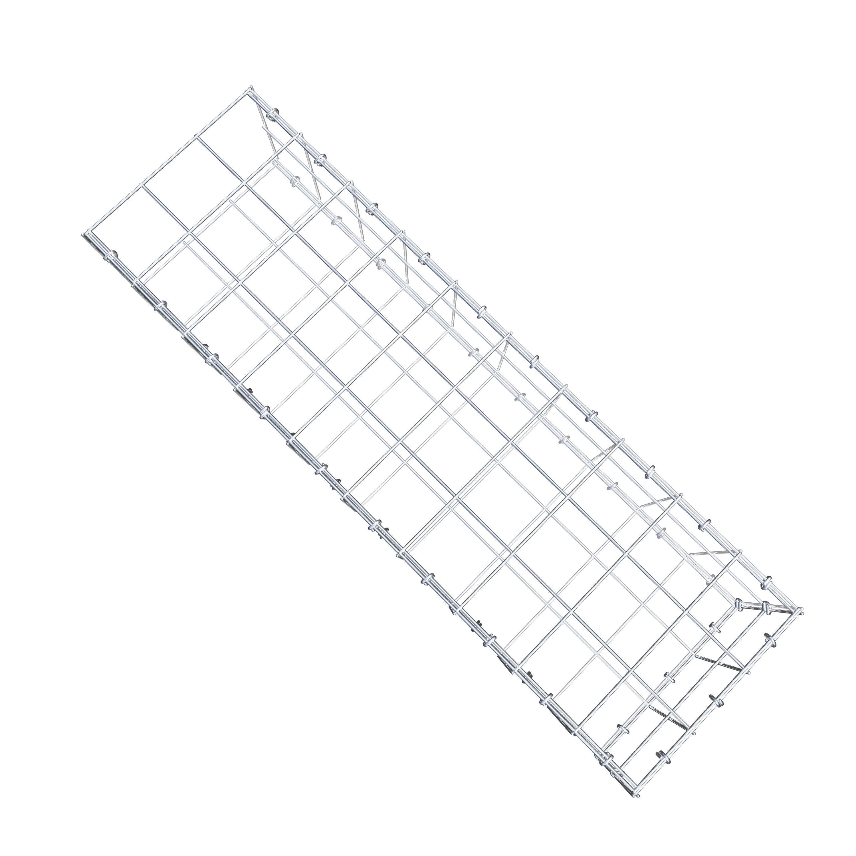 Gavión para alargar en acero galvanizado 100x20x30cm (LxAxP), malla 10 x 10cm, Anillo en C, sin rejilla frontal - 8