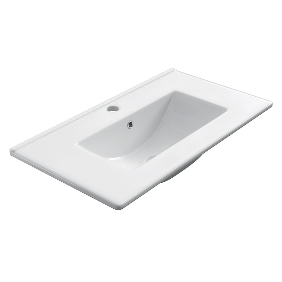 Meuble de salle de bain 70cm simple vasque - 2 tiroirs - BALEA - blanc - 7