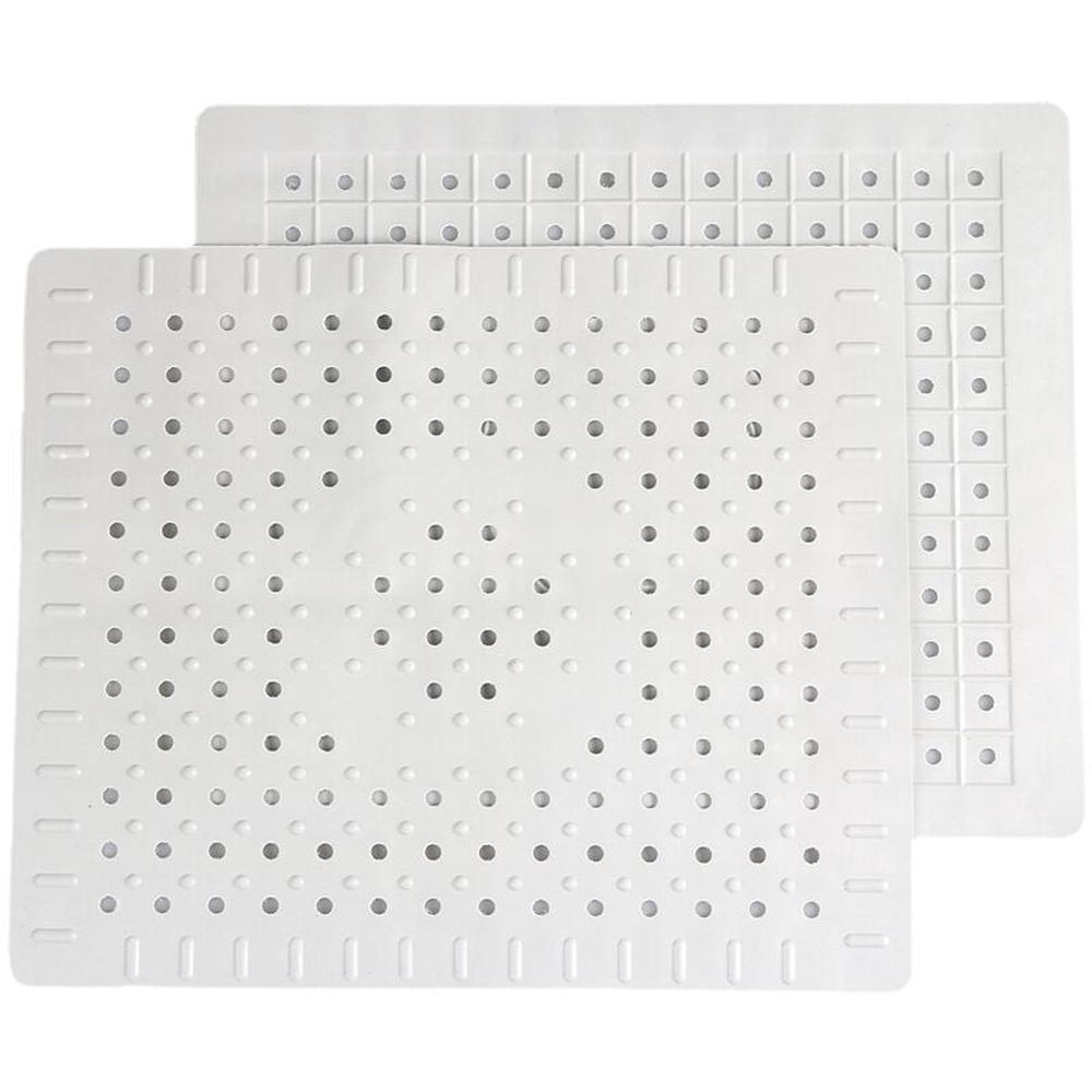 Amexo 2 Pièces Tapis Evier Cuisine Rond Tapis D'éVier TPR Tapis Evier Cuisine en Caoutchouc Tapis de Protection D'évier Antidérapant Tampon de Filtre à Eau Découpables pour Bain Cuisine 31cm (Noir