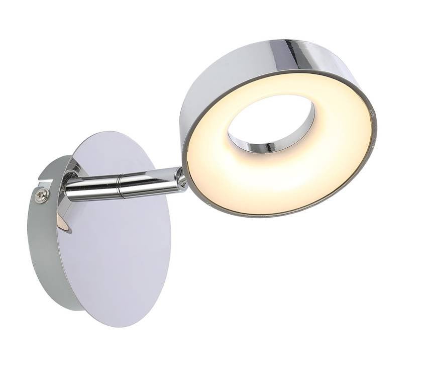 Kinkiet ścienny Isla chromowany biały LED 4W wym: 13 x 15 x 10 cm akryl IP20 Candellux