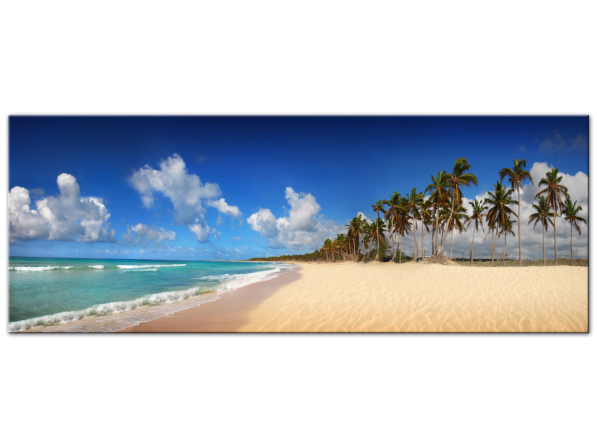 DECLINA, Tableau toile imprimée paysage, Tableau panoramique PLAGE TROPICALE, 150x60 cm - 2