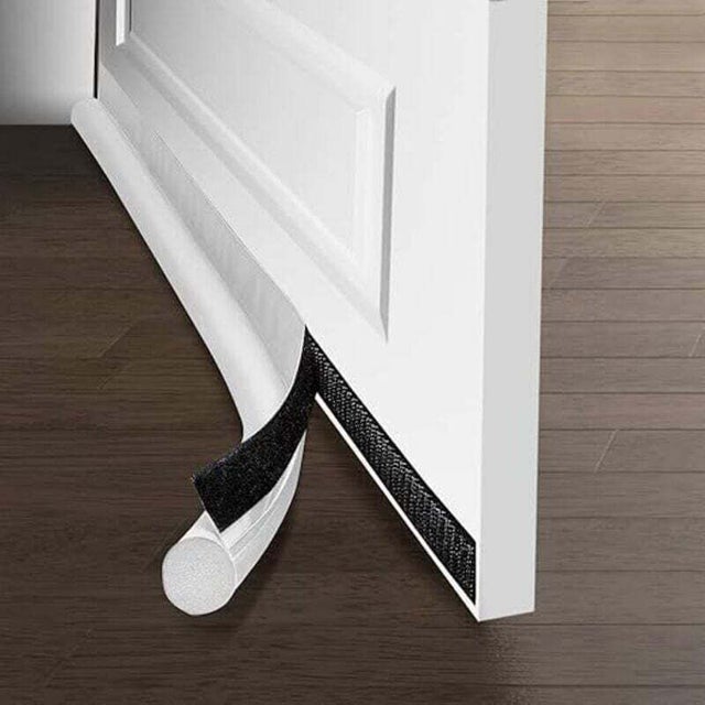 Burlete autoadhesivo de una sola cara para puertas, 0,95 m – Aislante contra ruido e insectos – Para grietas y huecos (blanco)